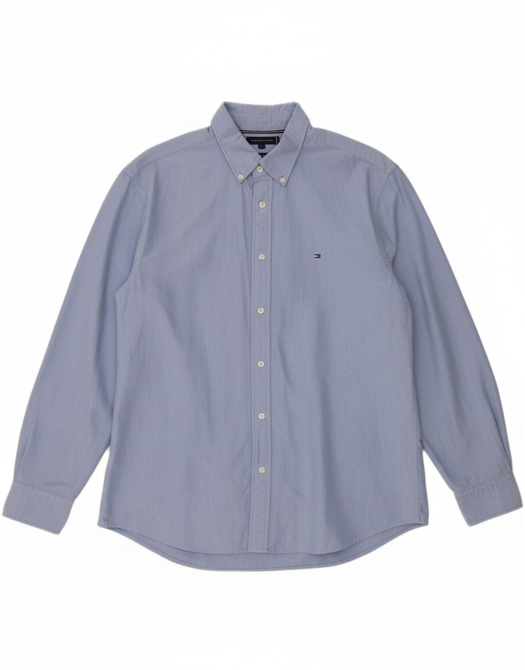 TOMMY HILFIGER Mens Regular Fit Shirt XL Blue Cotton