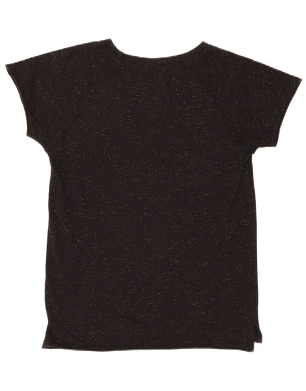 HARD ROCK CAFE Womens Panama Graphic T-Shirt Top UK 12 Medium Black