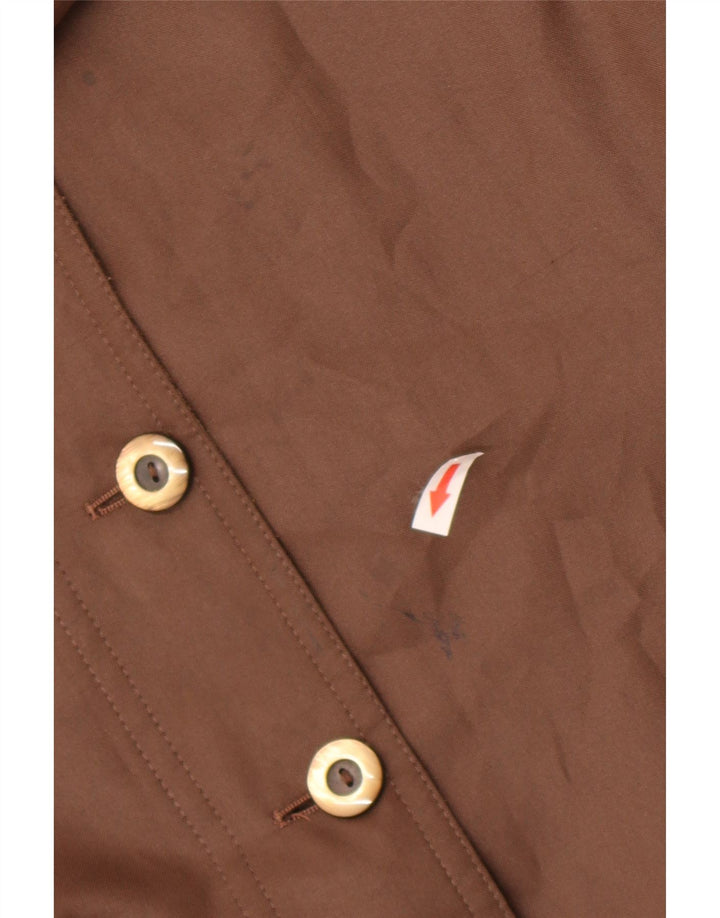 Claude Havrey Womens Trench Coat UK 14 Large Brown Polyester
