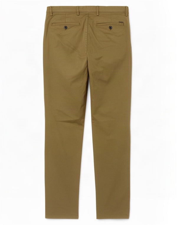 Massimo Dutti Mens Regular Fit Chino Trousers EU 44 Large W34 L32 Khaki