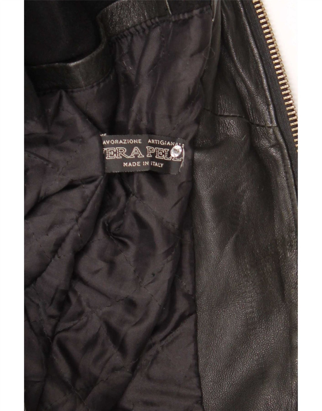 Aria Mens Hooded Leather Bomber Jacket IT 50 Large Black