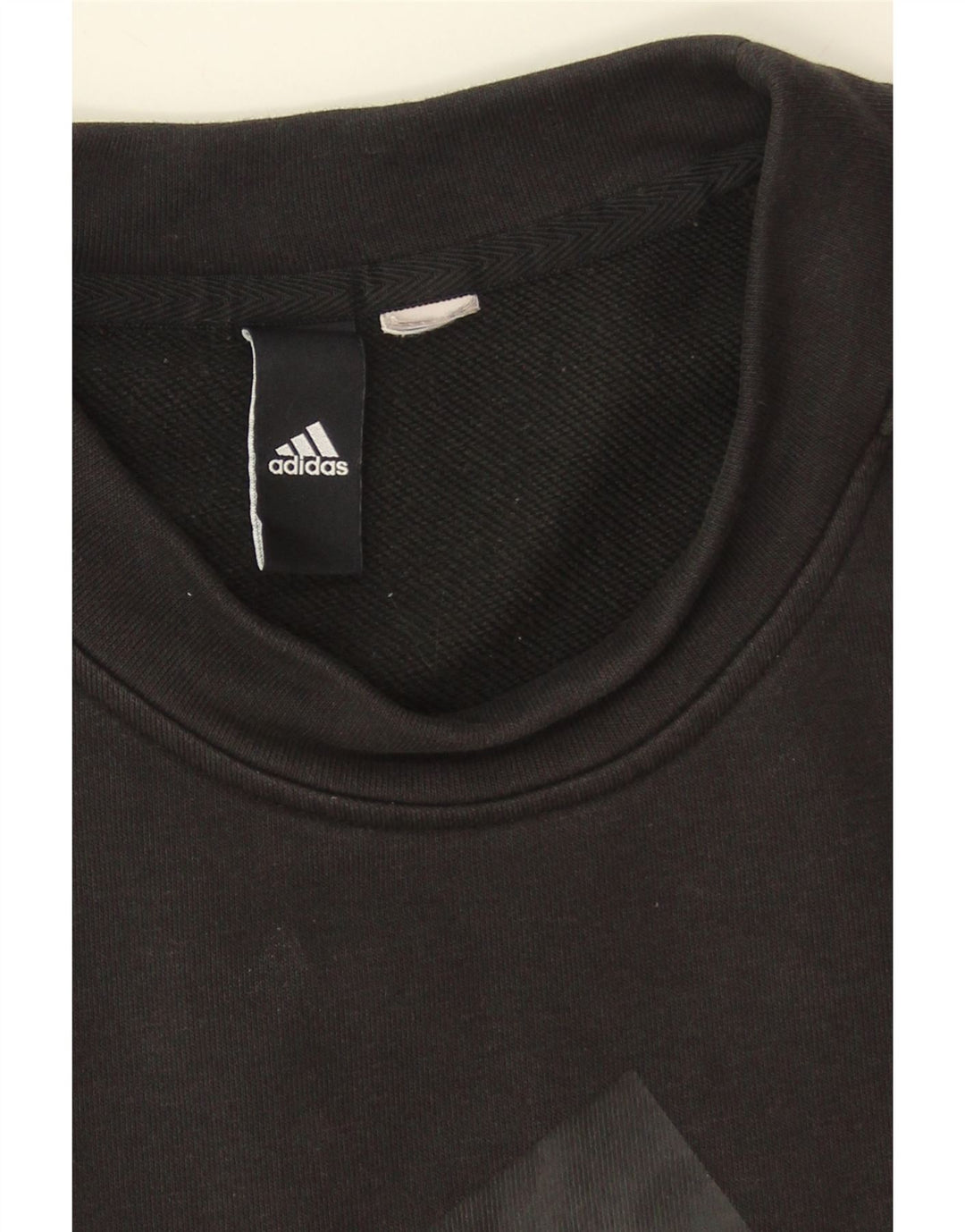 ADIDAS Womens Graphic Sweatshirt Jumper UK 16 Large Black Vintage Adidas and Second-Hand Adidas from Messina Hembry 