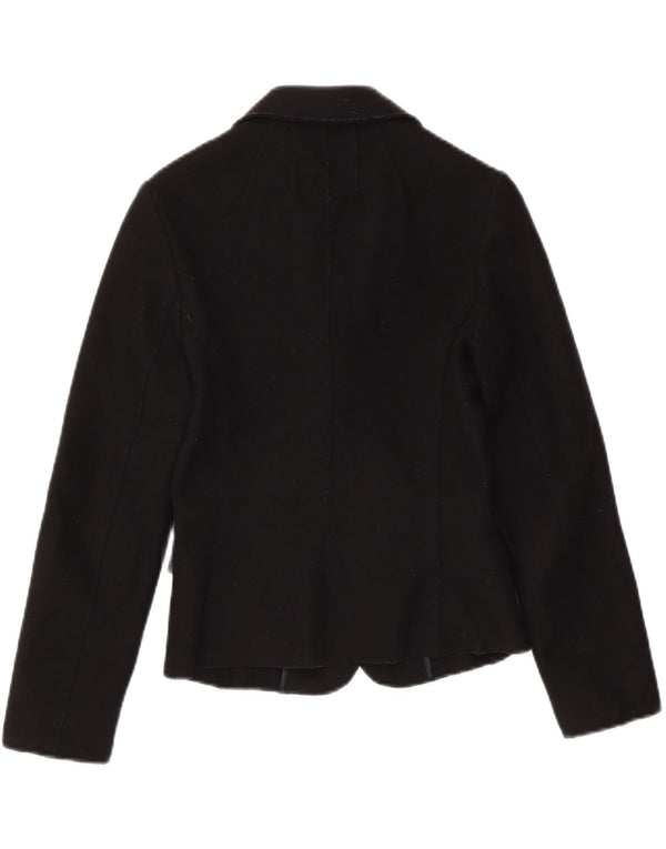 Paoloni Womens Blazer Jacket IT 42 Medium Black Wool