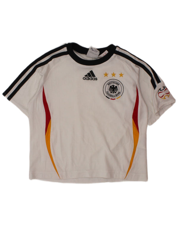 Adidas Boys Deutscher Fussball Bund Graphic T-Shirt Top 3-4 Years White