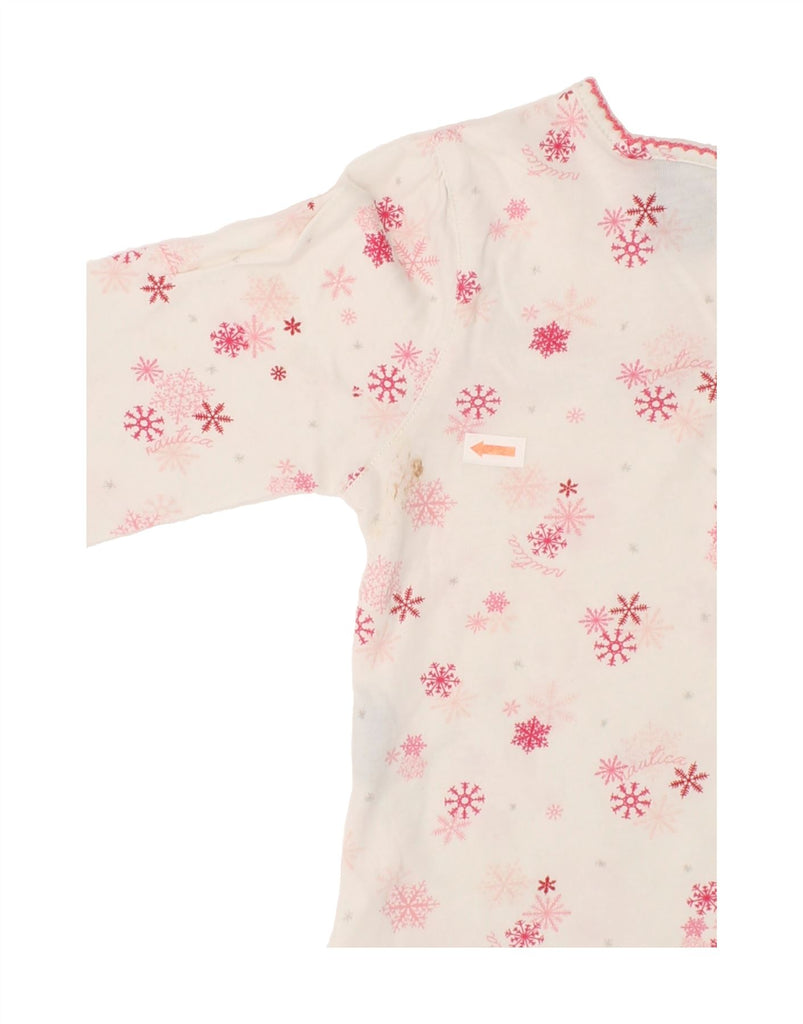 NAUTICA Baby Girls Top Long Sleeve 18-24 Months White Fair Isle Cotton Vintage Nautica and Second-Hand Nautica from Messina Hembry 