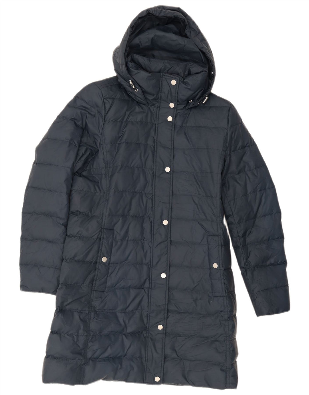 Tommy Hilfiger Womens Hooded Padded Coat UK 16 Large Navy Blue Polyester