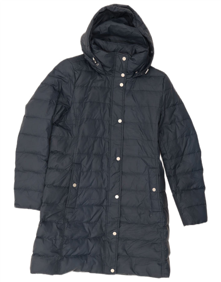 Tommy Hilfiger Womens Hooded Padded Coat UK 16 Large Navy Blue Polyester