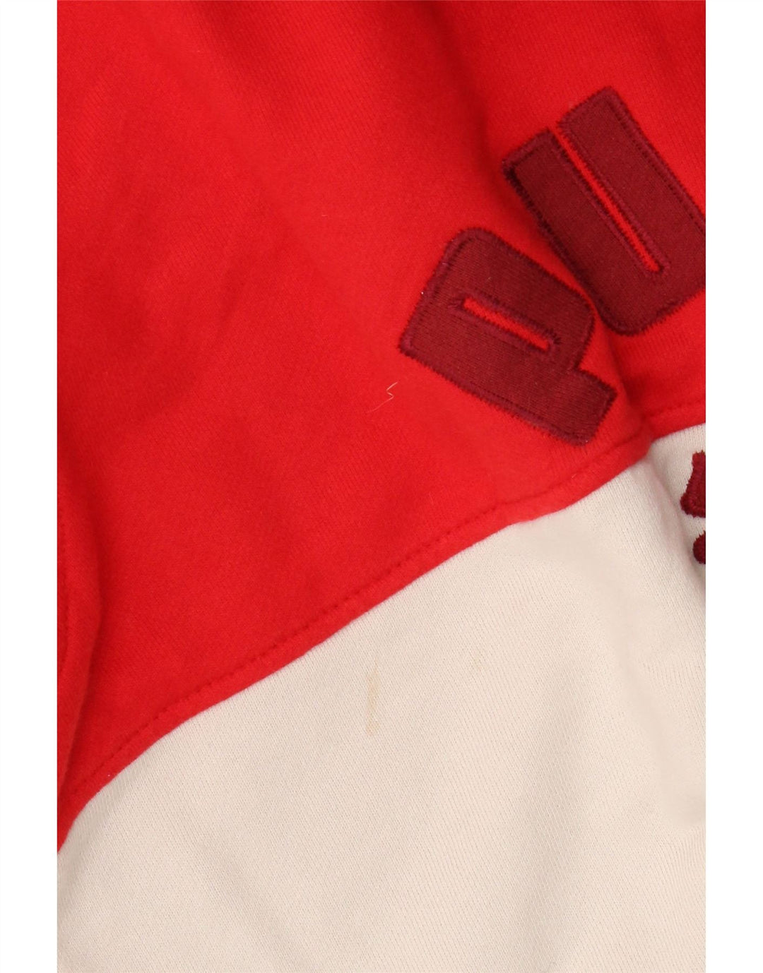 Puma Mens Graphic Zip Hoodie Sweater Medium Red Colourblock Cotton