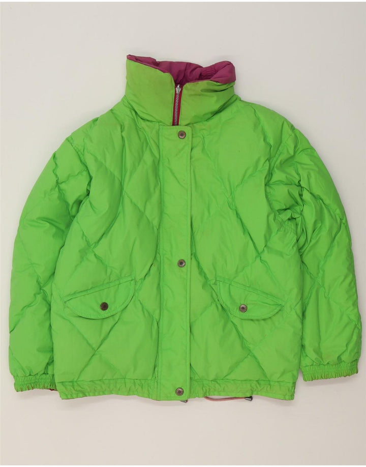 Vintage Womens Reversible Padded Jacket UK 14 Large Purple Cotton