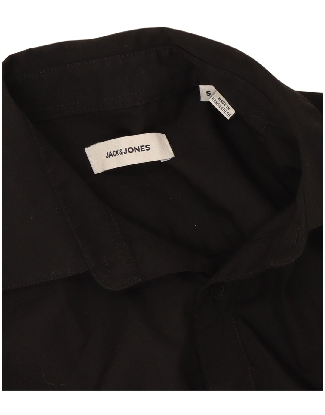 Jack & Jones Mens Shirt Small Black Cotton