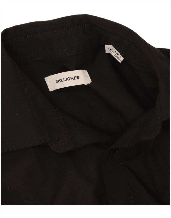 Jack & Jones Mens Shirt Small Black Cotton