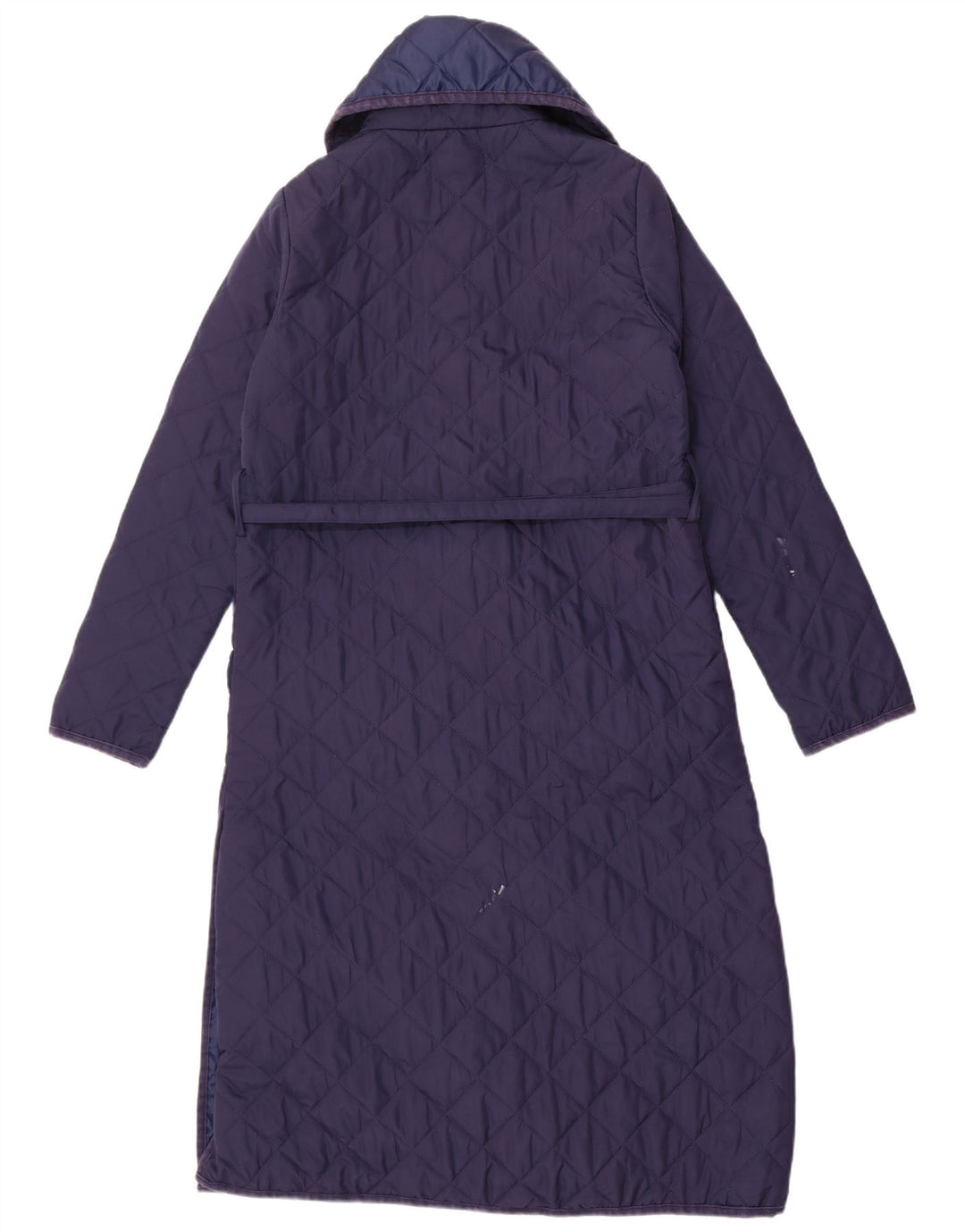 Monsoon Womens Quilted Overcoat UK 10 Small Blue Polyester