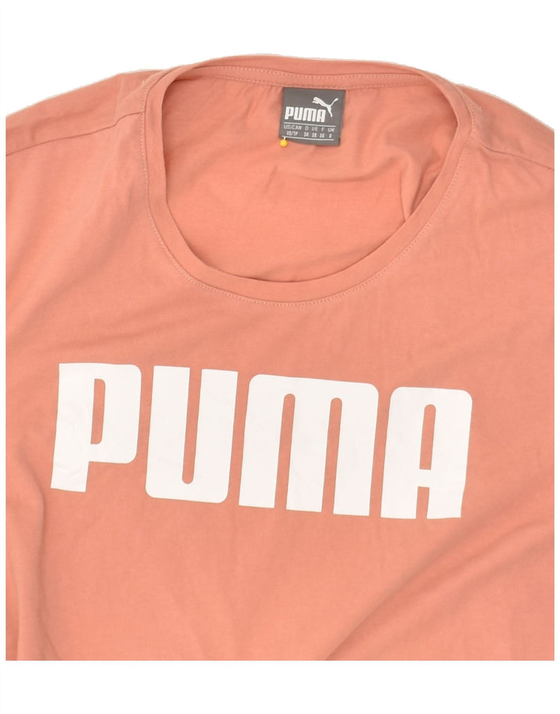 PUMA Womens Graphic T-Shirt Top UK 8 Small  Pink Cotton | Vintage Puma | Thrift | Second-Hand Puma | Used Clothing | Messina Hembry 