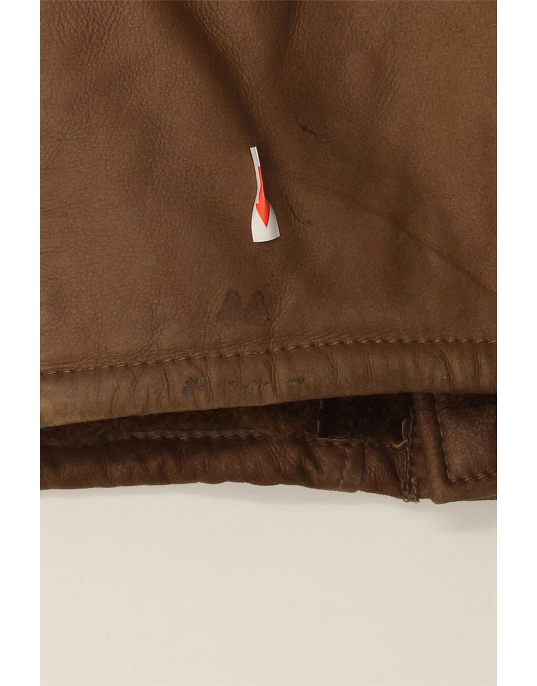 Vintage Mens Shearling Overcoat UK 38 Medium Brown