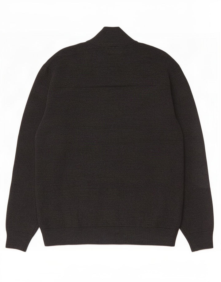 Marks & Spencer Mens Cardigan Sweater Medium Grey Cotton