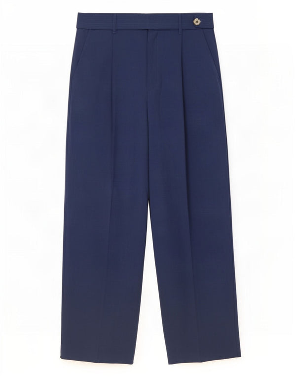 Zara Womens Straight Chino Trousers Large W30 L31 Navy Blue Polyester