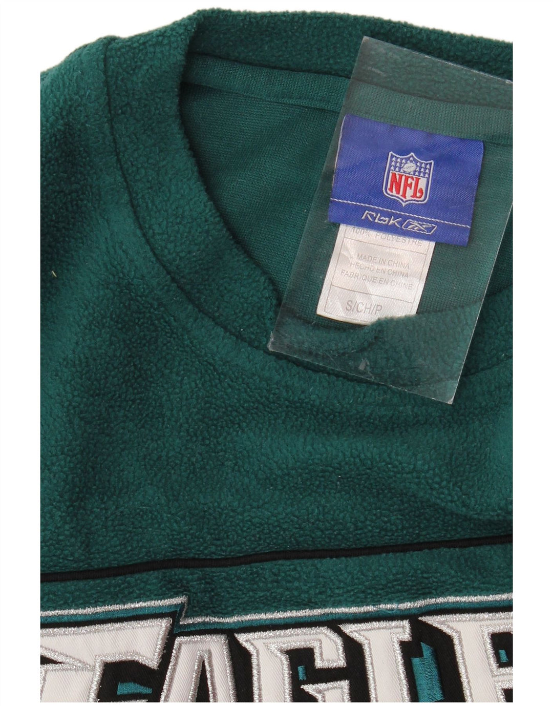 REEBOK Mens Philadelphia Eagles Graphic Fleece Jumper Small Green