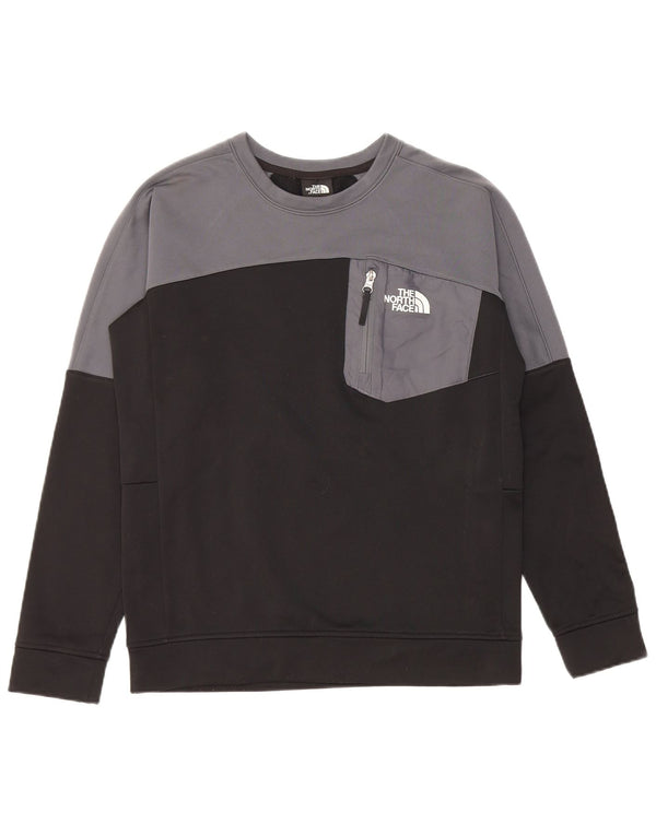 The North Face Boys Sweatshirt Jumper 13-14 Years XL Black Colourblock