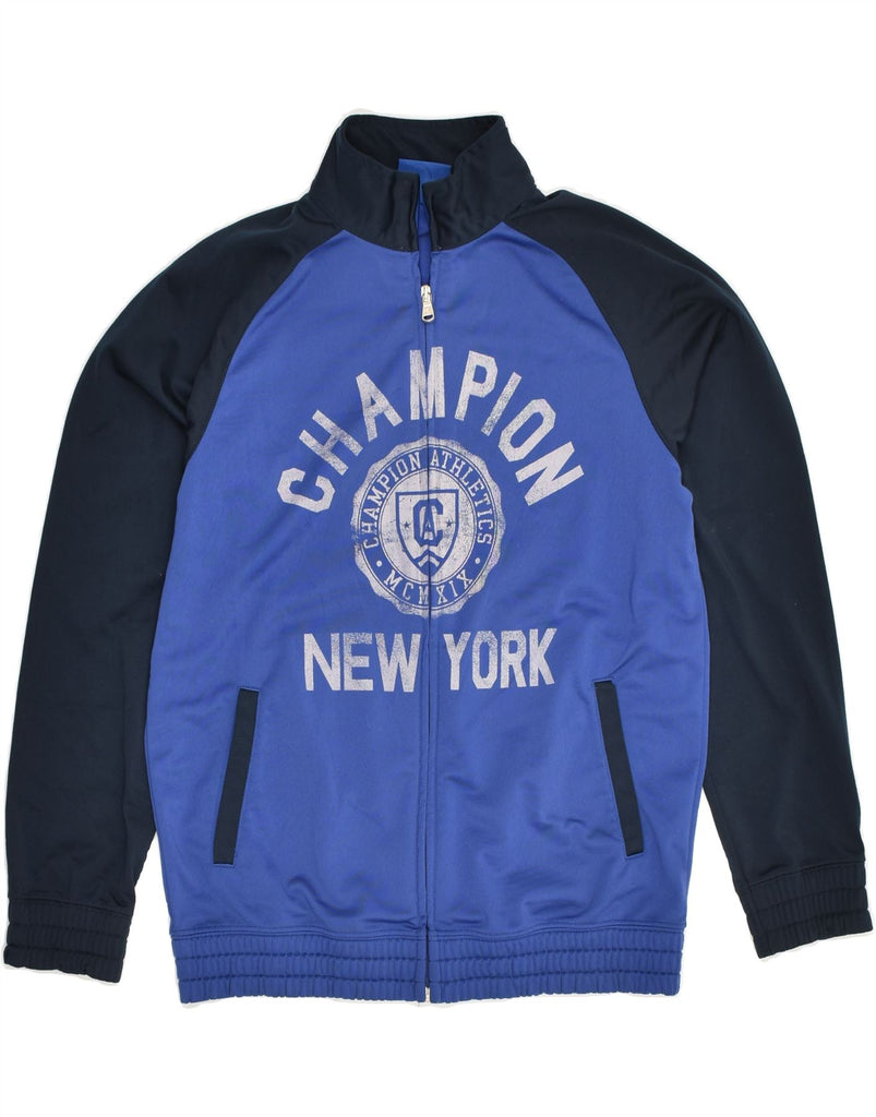 CHAMPION Boys Graphic Tracksuit Top Jacket 11-12 Years Large Blue | Vintage Champion | Thrift | Second-Hand Champion | Used Clothing | Messina Hembry 