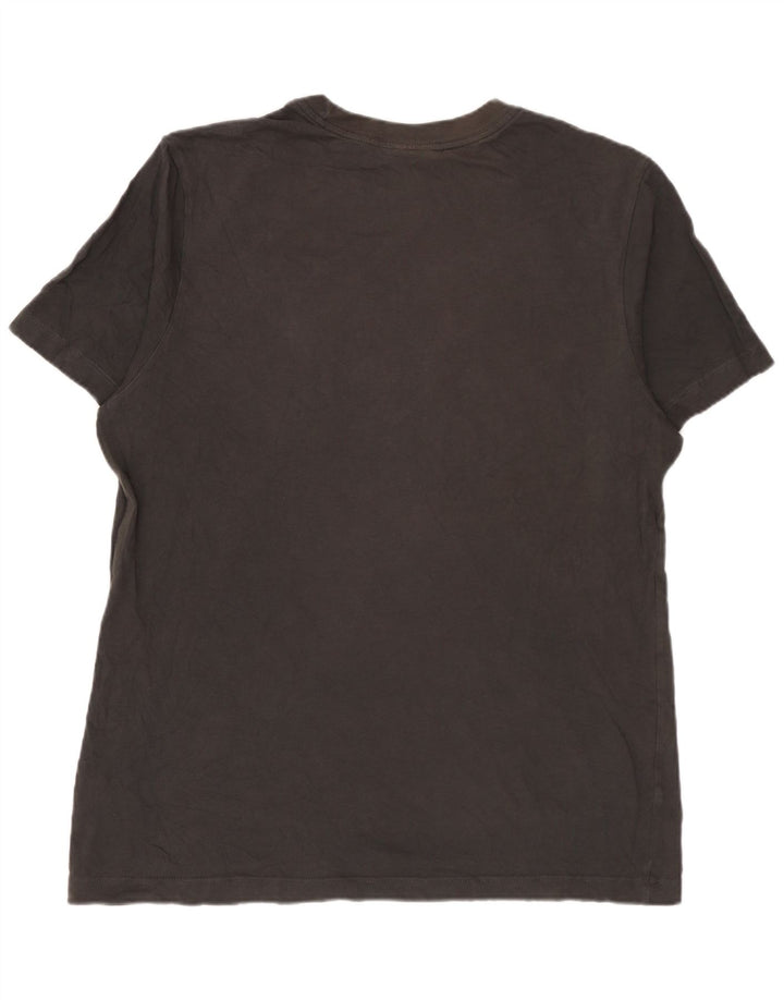 NIKE Mens Graphic T-Shirt Top Medium Black Cotton