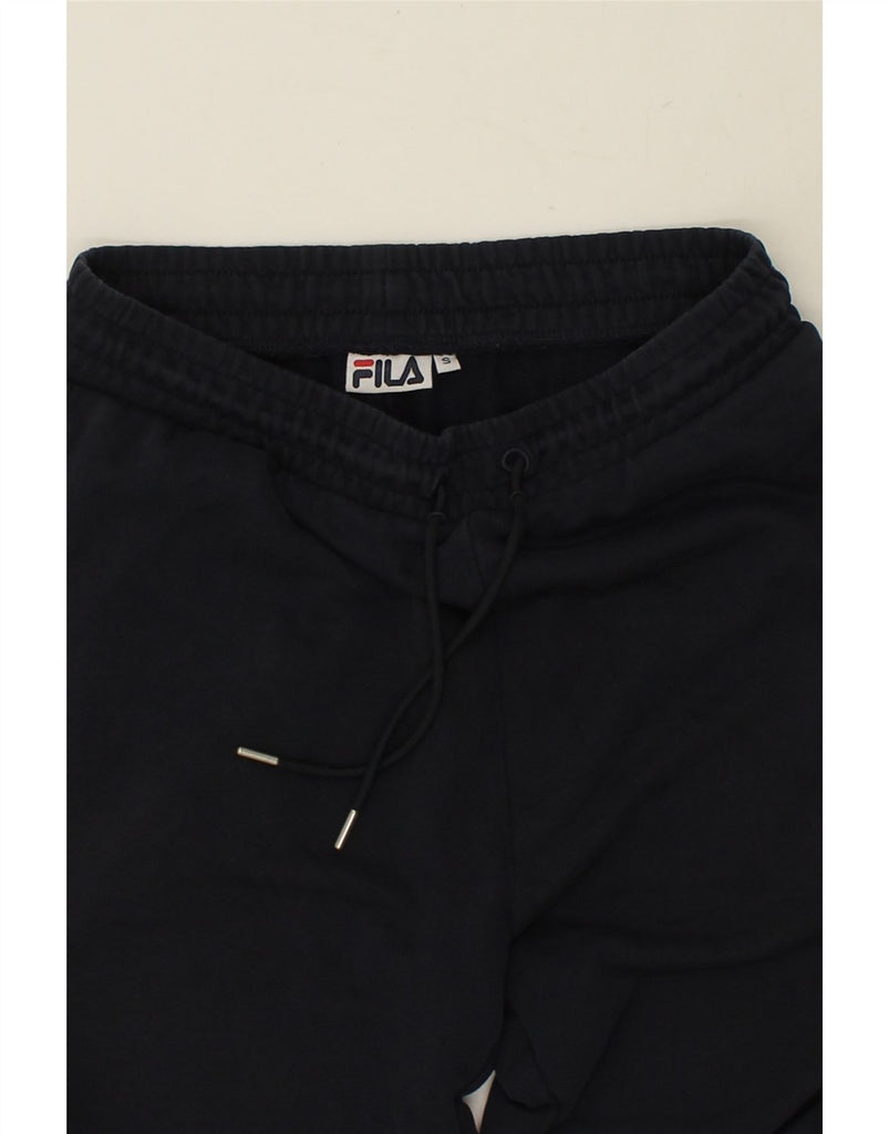 FILA Mens Graphic Tracksuit Trousers Joggers Small Navy Blue Cotton | Vintage Fila | Thrift | Second-Hand Fila | Used Clothing | Messina Hembry 