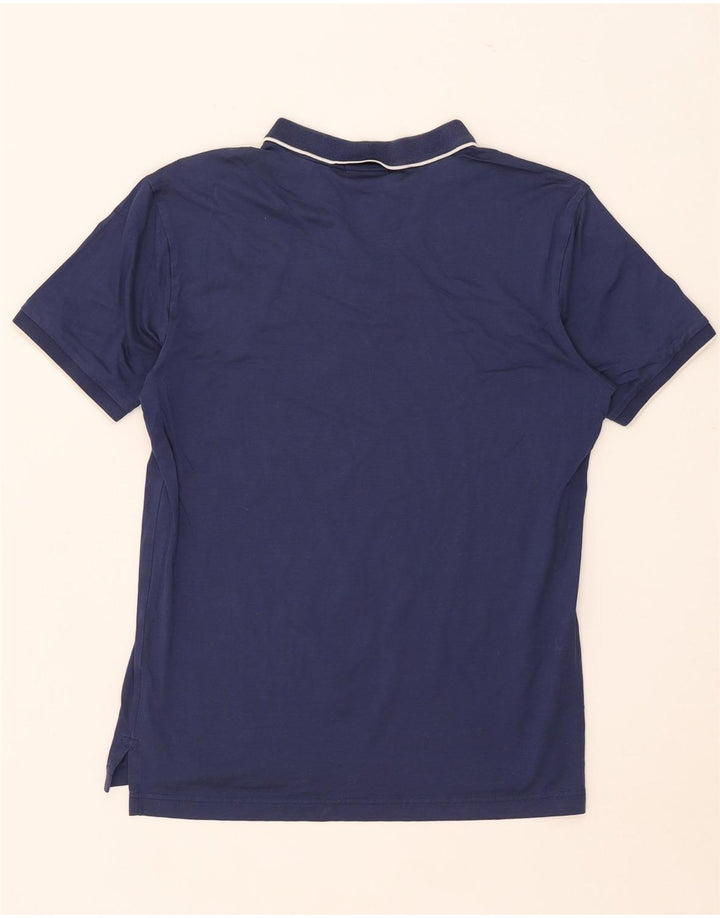 Gant Mens Polo Shirt Medium Navy Blue Striped Cotton