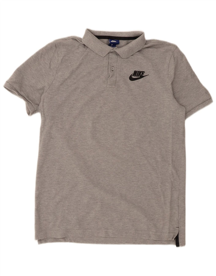 Nike Mens Polo Shirt Medium Grey Cotton