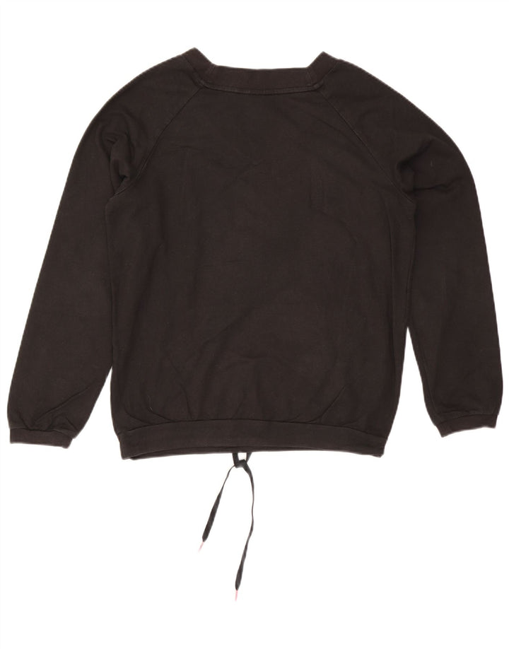 Puma Womens Oversized Sweatshirt Jumper UK 10 Small Black Cotton