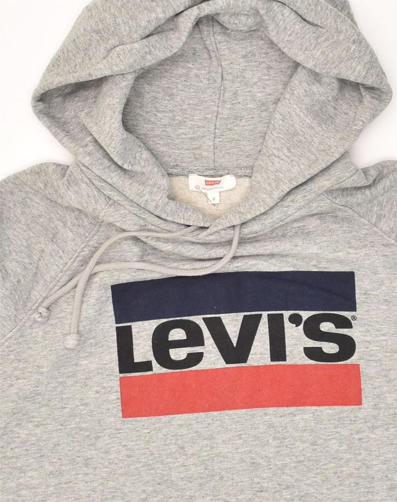 LEVI'S Mens Graphic Hoodie Jumper Small Grey Cotton | Vintage Levi's | Thrift | Second-Hand Levi's | Used Clothing | Messina Hembry 