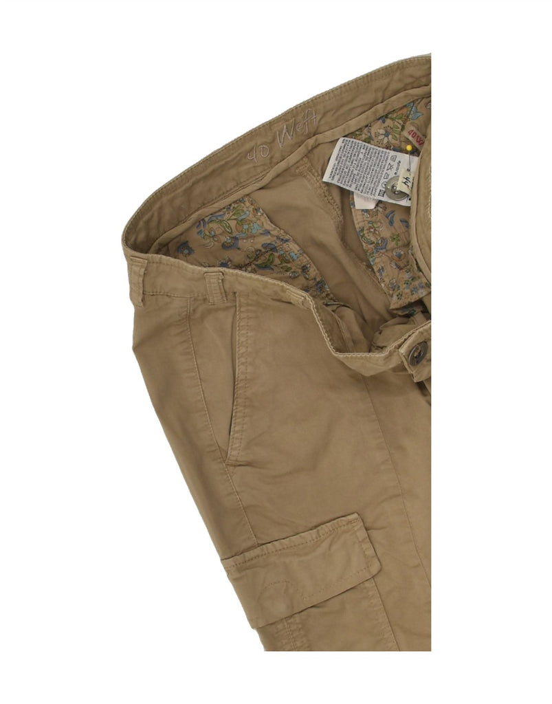 VINTAGE Womens Slim Cargo Trousers IT 44 Medium W30 L28  Beige Cotton | Vintage Vintage | Thrift | Second-Hand Vintage | Used Clothing | Messina Hembry 