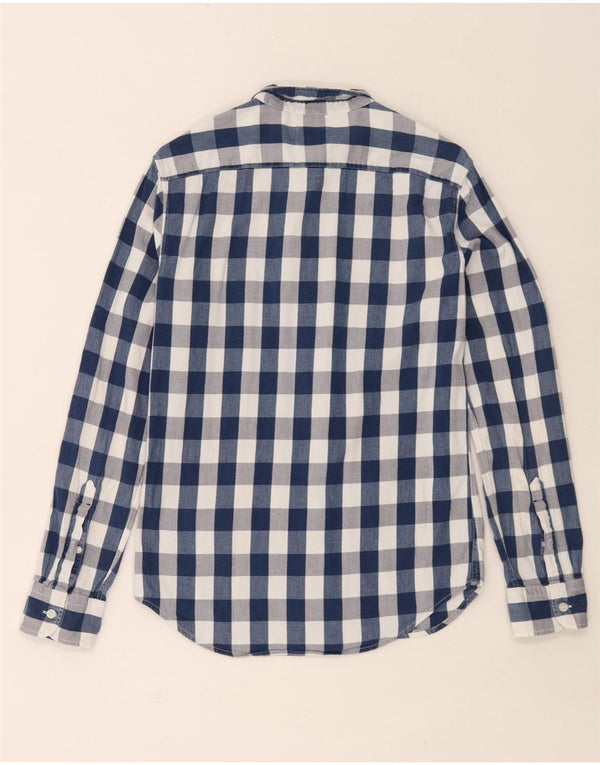 Levi's Mens Slim Fit Shirt Small Navy Blue Gingham Cotton
