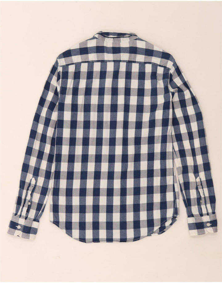 Levi's Mens Slim Fit Shirt Small Navy Blue Gingham Cotton