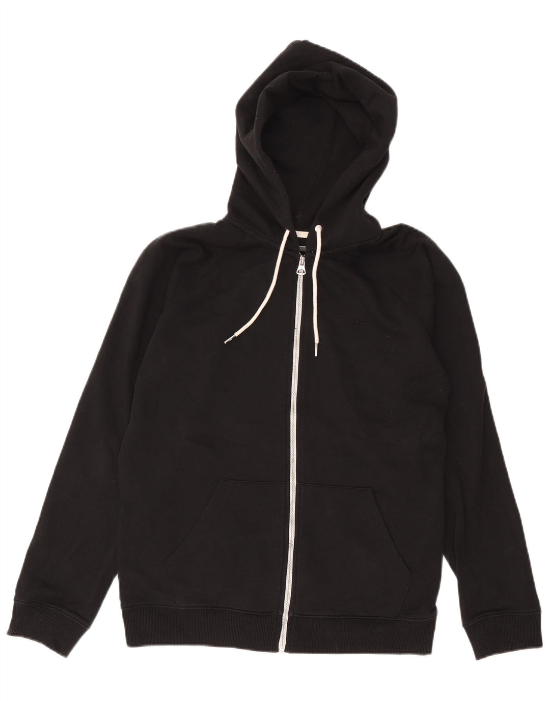 Quiksilver Mens Zip Hoodie Sweater Small Black Cotton
