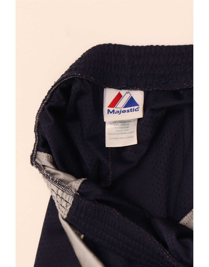 Majestic Mens Sport Shorts Medium  Navy Blue Colourblock Polyester