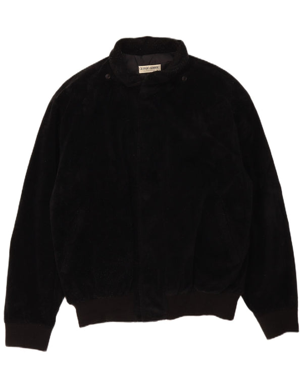 Giorgio Armani Mens Bomber Jacket IT 52 Large Black