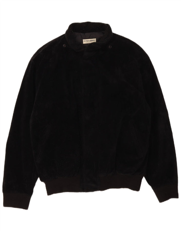 Giorgio Armani Mens Bomber Jacket IT 52 Large Black