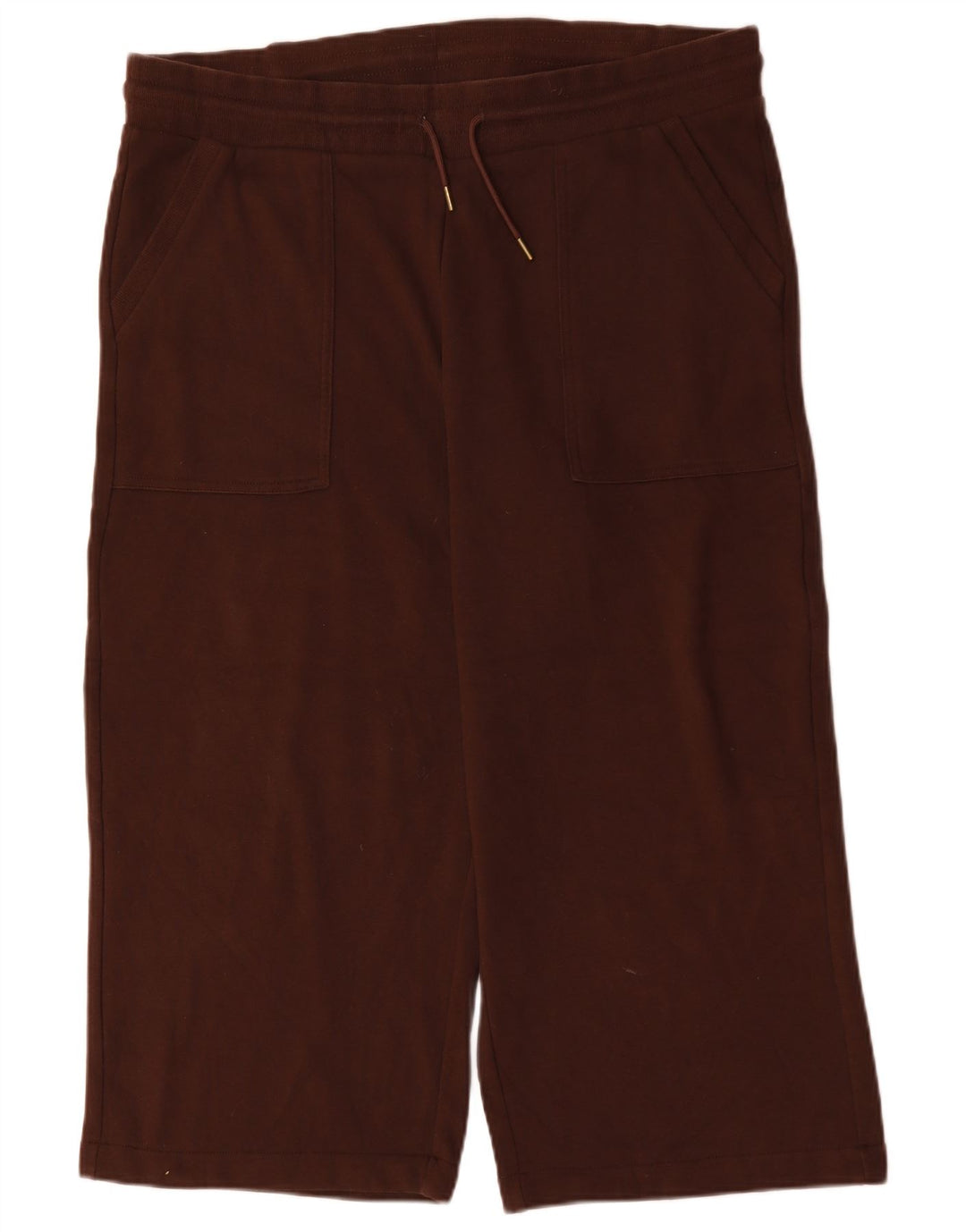 Marks & Spencer Womens Crop Tracksuit Trousers UK 22 3XL Brown Polyester