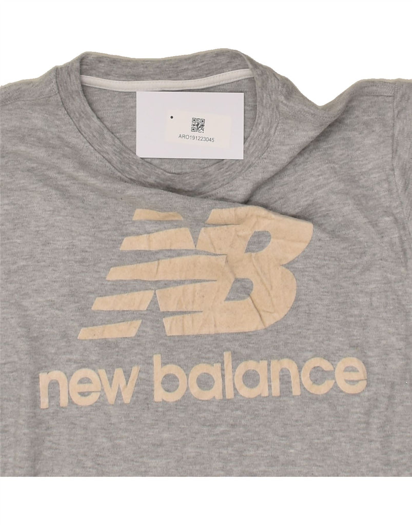 NEW BALANCE Boys Graphic T-Shirt Top 14-15 Years Large Grey Cotton | Vintage New Balance | Thrift | Second-Hand New Balance | Used Clothing | Messina Hembry 