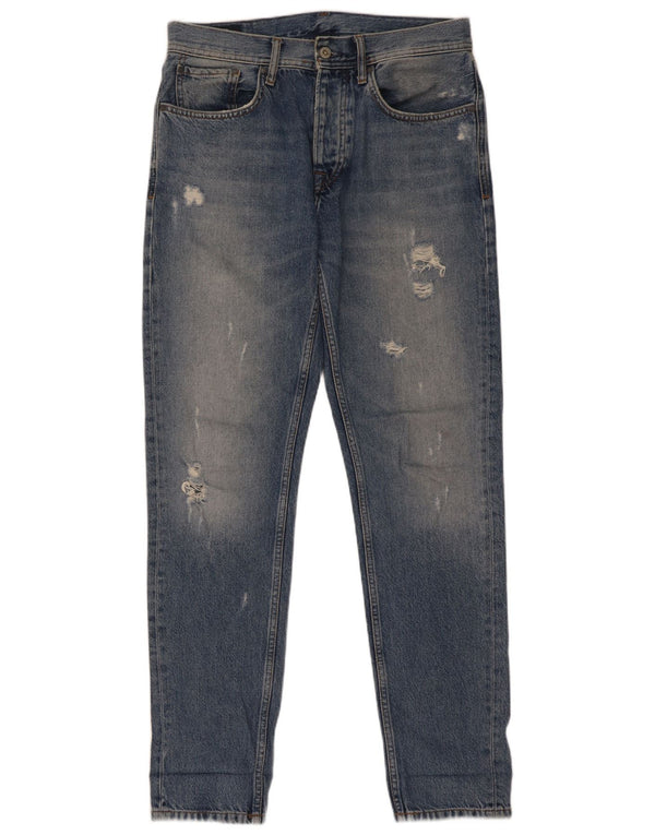 PEPE Jeans Womens Malton Distressed Relaxed Fit Tapered Jeans  W32 L33 Blue