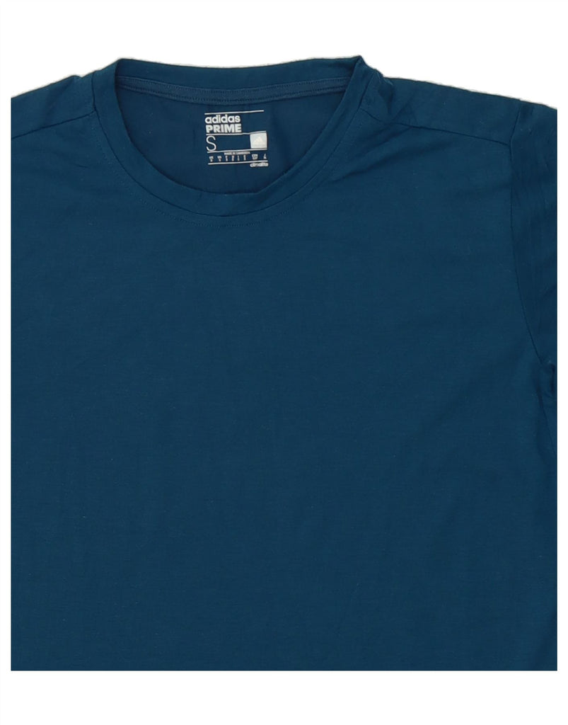 ADIDAS Mens Graphic T-Shirt Top Small Blue Polyester Vintage Adidas and Second-Hand Adidas from Messina Hembry 