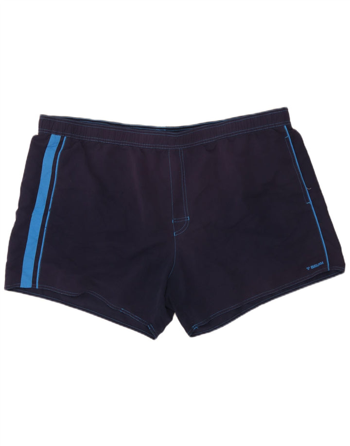 Brugi Mens Swimming Shorts 4XL Navy Blue Colourblock Polyester