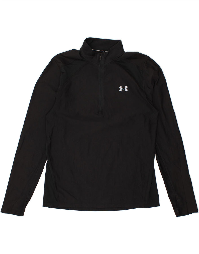 UNDER ARMOUR Womens Heat Gear Pullover Tracksuit Top UK 16 Large Black | Vintage Under Armour | Thrift | Second-Hand Under Armour | Used Clothing | Messina Hembry 