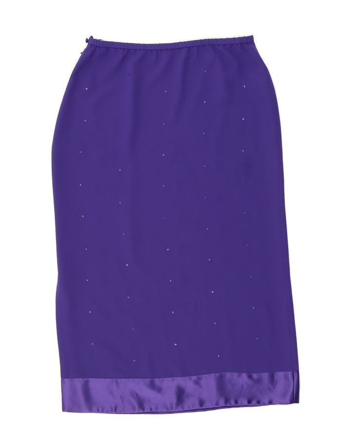 JACQUES VERT Womens Straight Skirt UK 14 Large  W34  Purple Polyester Vintage Jacques Vert and Second-Hand Jacques Vert from Messina Hembry 