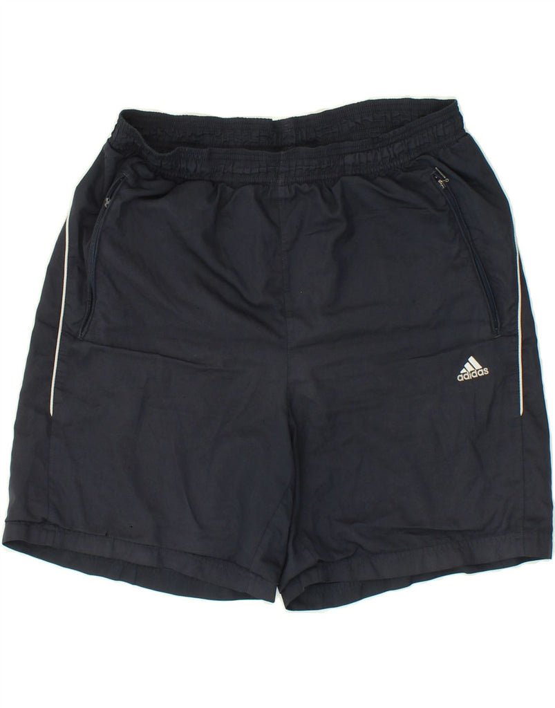 ADIDAS Mens Sport Shorts Medium Navy Blue Polyester | Vintage Adidas | Thrift | Second-Hand Adidas | Used Clothing | Messina Hembry 