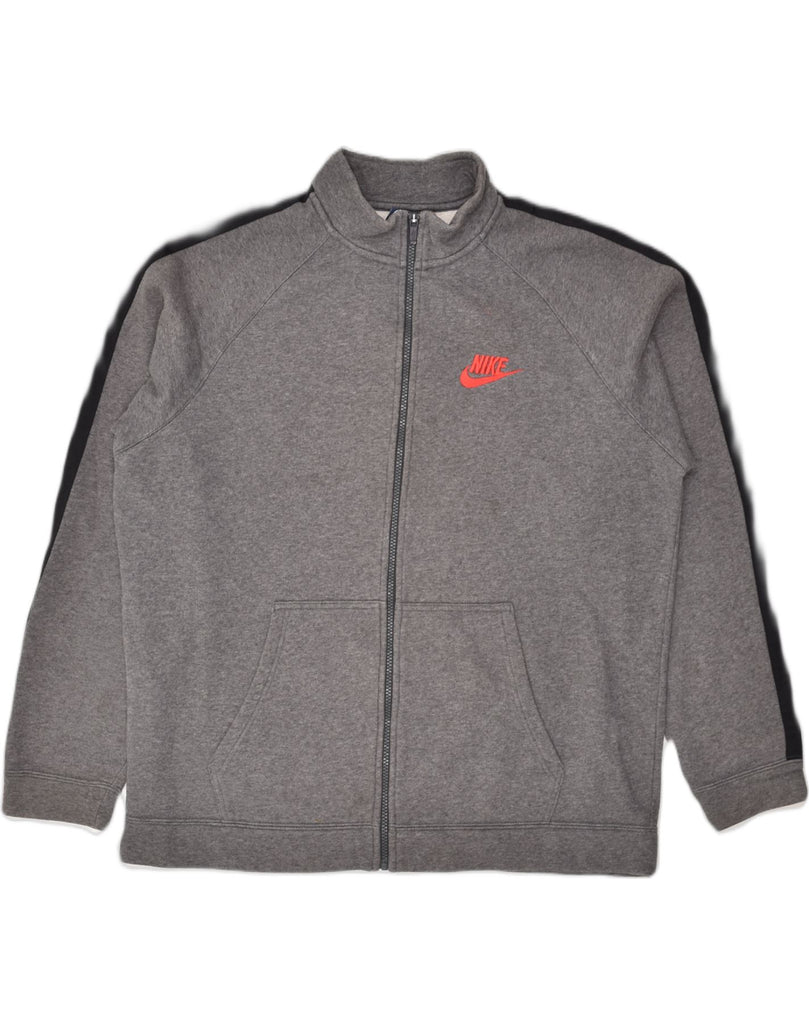 NIKE Mens Tracksuit Top Jacket XL Grey Cotton | Vintage Nike | Thrift | Second-Hand Nike | Used Clothing | Messina Hembry 