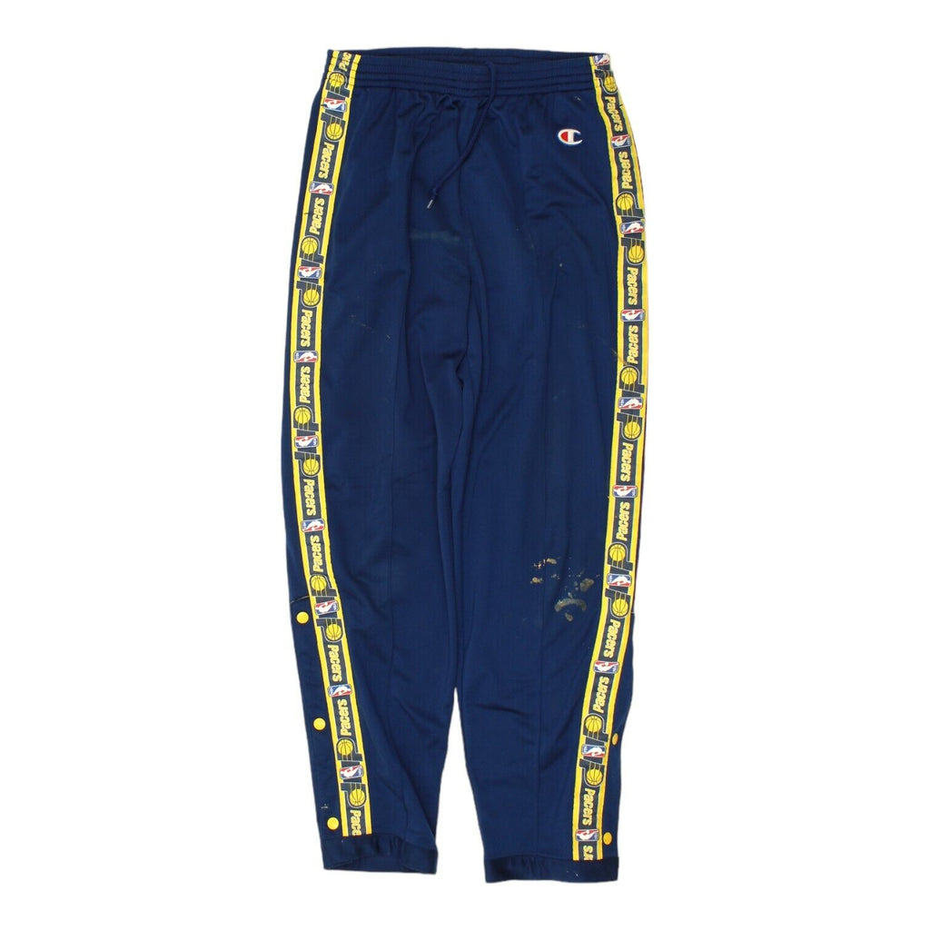 Indiana Pacers Champion Mens Navy Popper Tracksuit Bottoms | Vintage NBA Sports Vintage Messina Hembry and Second-Hand Messina Hembry from Messina Hembry 