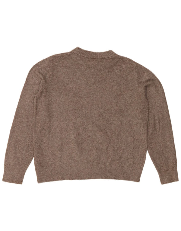 Marks & Spencer Womens Crew Neck Jumper Sweater UK 14 Medium Grey Polyester