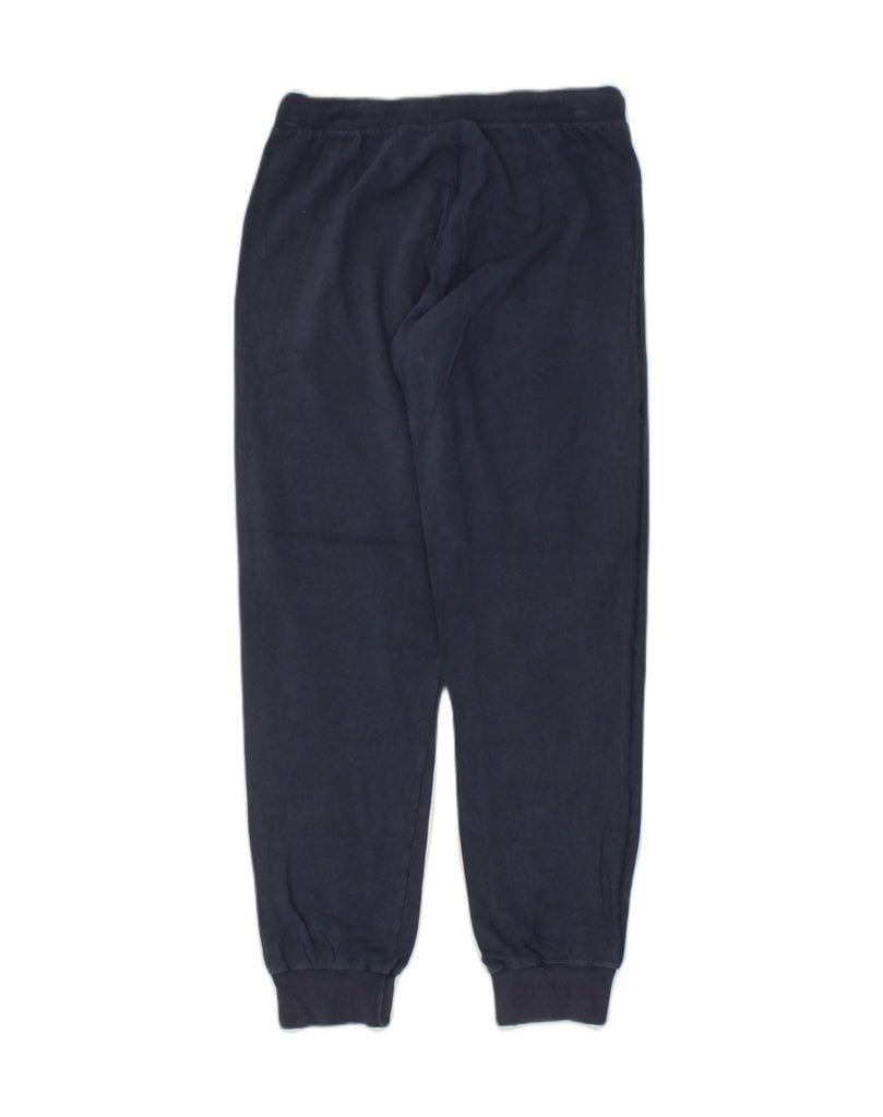 CHAMPION Womens Tracksuit Trousers Joggers UK 14 Large Navy Blue Cotton | Vintage Champion | Thrift | Second-Hand Champion | Used Clothing | Messina Hembry 