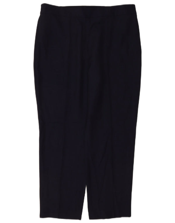 Marks & Spencer Womens Tapered Chino Trousers UK 18 XL W38 L28 Navy Blue