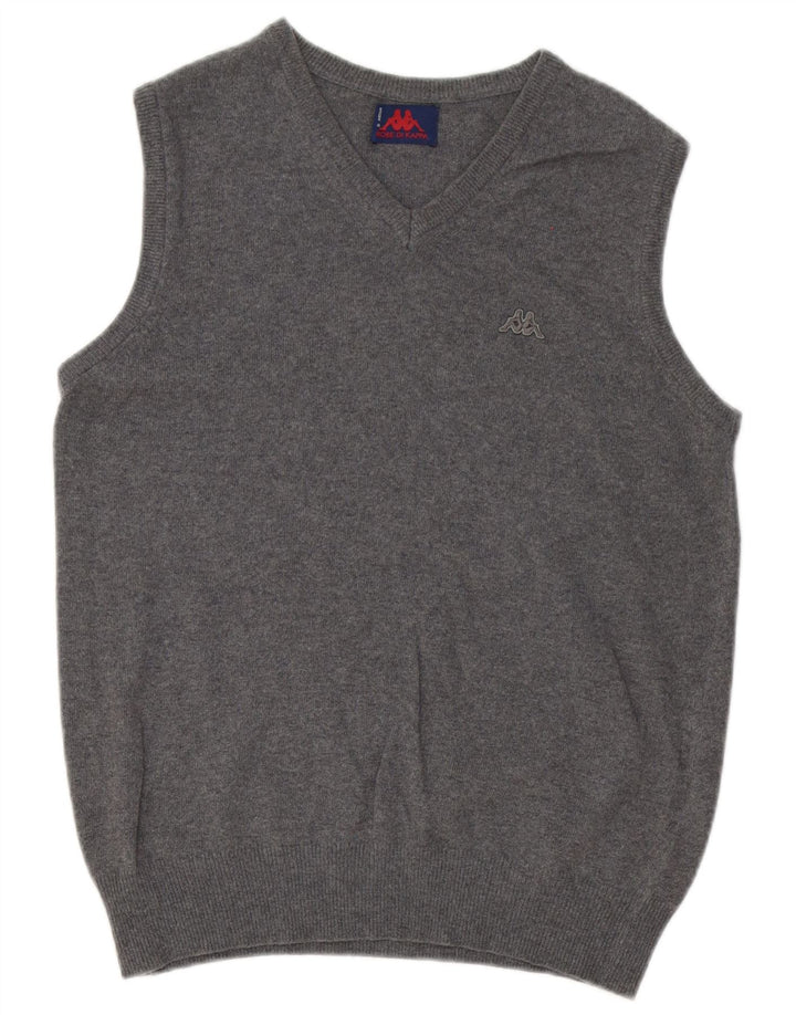Kappa Mens Vest Tank Top Medium Grey Wool